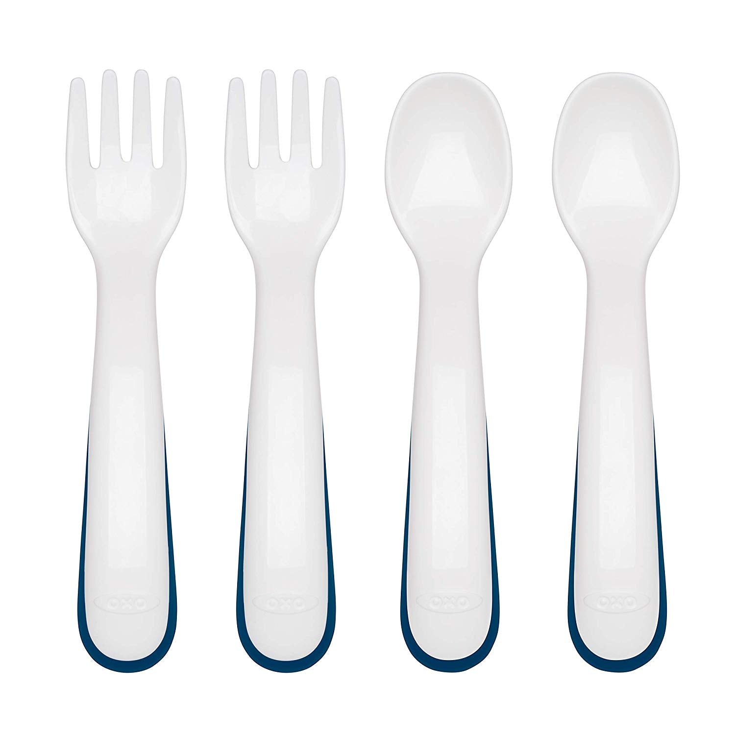 OXO TOT Plastic Fork And Spoon Training Set, -- ANB Baby