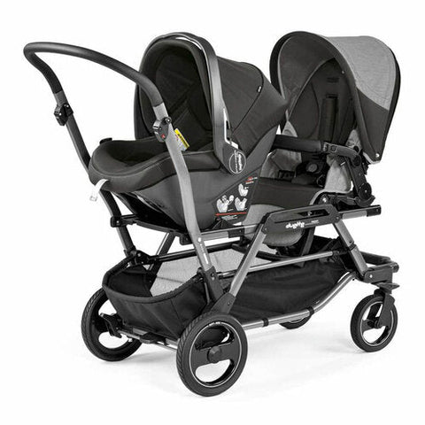 Peg Perego Duette Piroet Baby Stroller with Seats & Chassis included, City Grey, -- ANB Baby