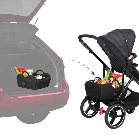 Phil & Teds Tote Inline Storage for Stroller, Black, -- ANB Baby