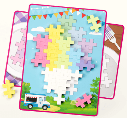 Plus-Plus Big Picture Pastel Color Mix Puzzles, Large, -- ANB Baby