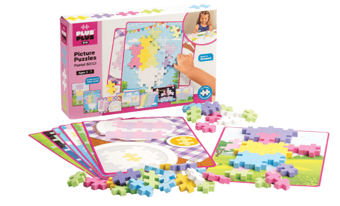 Plus-Plus Big Picture Pastel Color Mix Puzzles, Large, -- ANB Baby