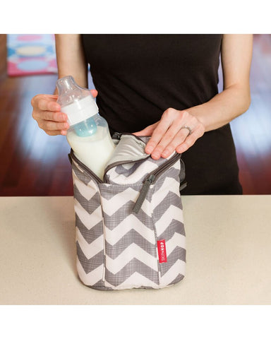 Skip Hop Grab & Go Double Bottle Bag, Chevron, -- ANB Baby