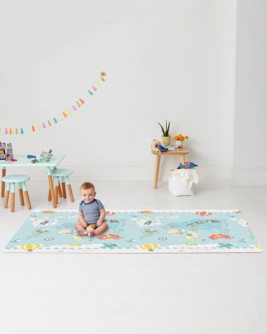 Skip Hop Reversible Playmat, Little Travelers / Herringbone, -- ANB Baby