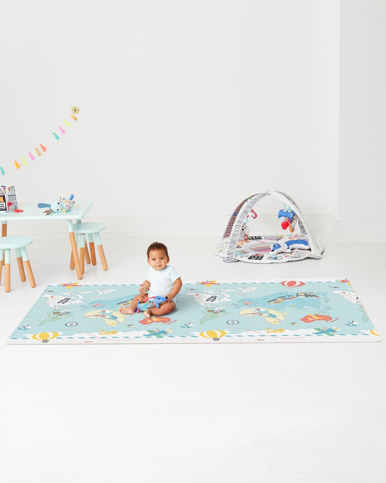 Skip Hop Reversible Playmat, Little Travelers / Herringbone, -- ANB Baby