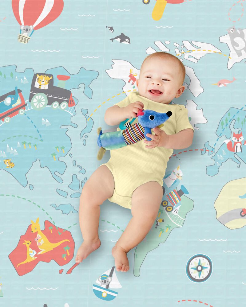 Skip Hop Reversible Playmat, Little Travelers / Herringbone, -- ANB Baby