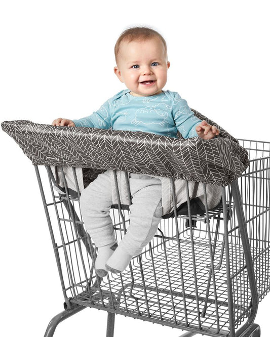 Skip Hop Shopping Cart and Highchair Cover, Grey Feather, -- ANB Baby
