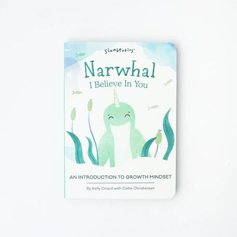 Slumberkins Sea Foam Narwhal Kin - Growth Mindset, -- ANB Baby