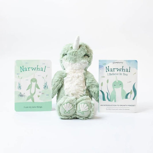 Slumberkins Sea Foam Narwhal Kin - Growth Mindset, -- ANB Baby