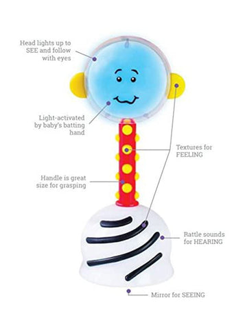 SmartNoggin NogginStik Developmental Light-Up Rattle, -- ANB Baby