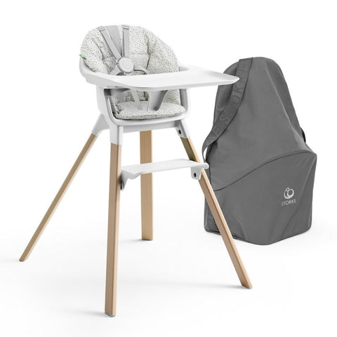 Stokke Clikk High Chair with Travel Bag, White, -- ANB Baby