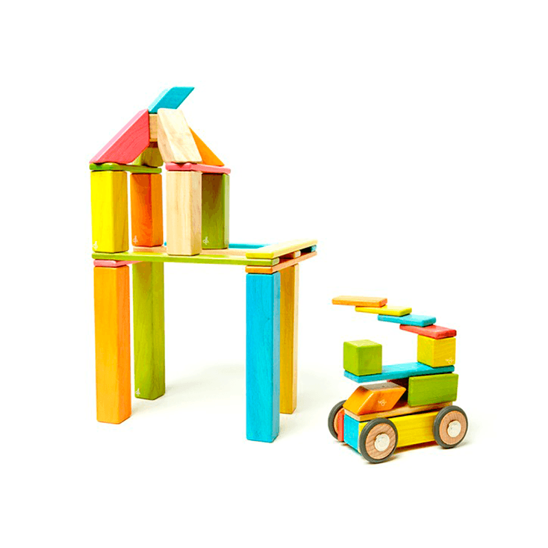 Tegu Magnetic Wooden Block Set, Tints 14-42 Piece Sets, -- ANB Baby