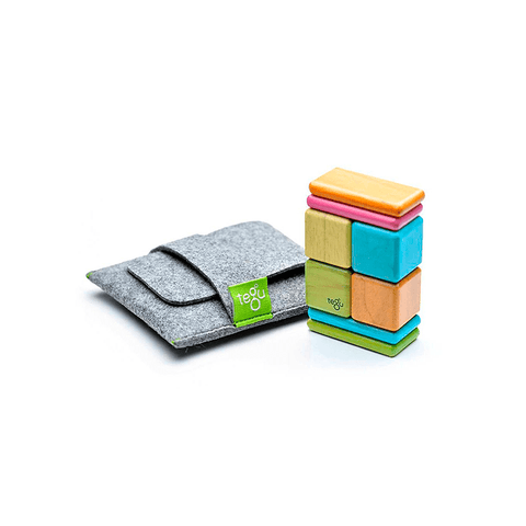 Tegu Original Pocket Pouch Magnetic Wooden Block Set, 8-Piece, -- ANB Baby