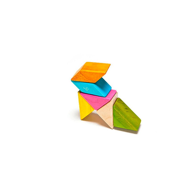 Tegu Pocket Pouch Prism Magnetic Wooden Blocks, 6-Piece, -- ANB Baby