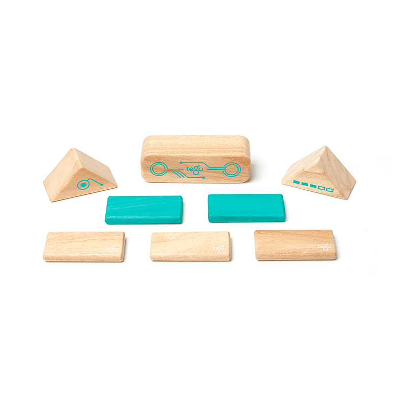 Tegu Robo Magnetic Wooden Block Set, 8 Pieces, -- ANB Baby