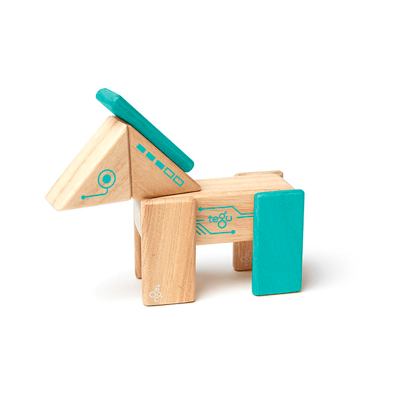 Tegu Robo Magnetic Wooden Block Set, 8 Pieces, -- ANB Baby