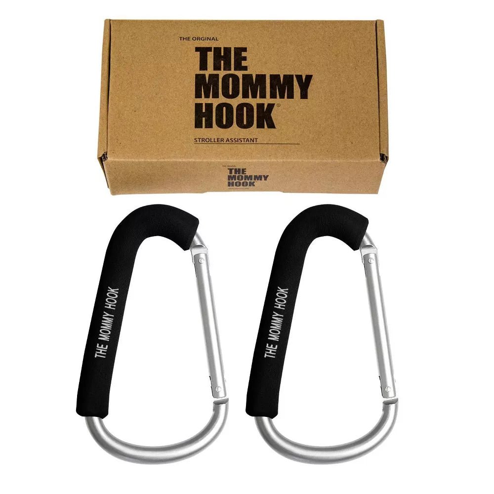 The Mommy Hook 2-Pack Stroller Hook, Black / Silver, -- ANB Baby