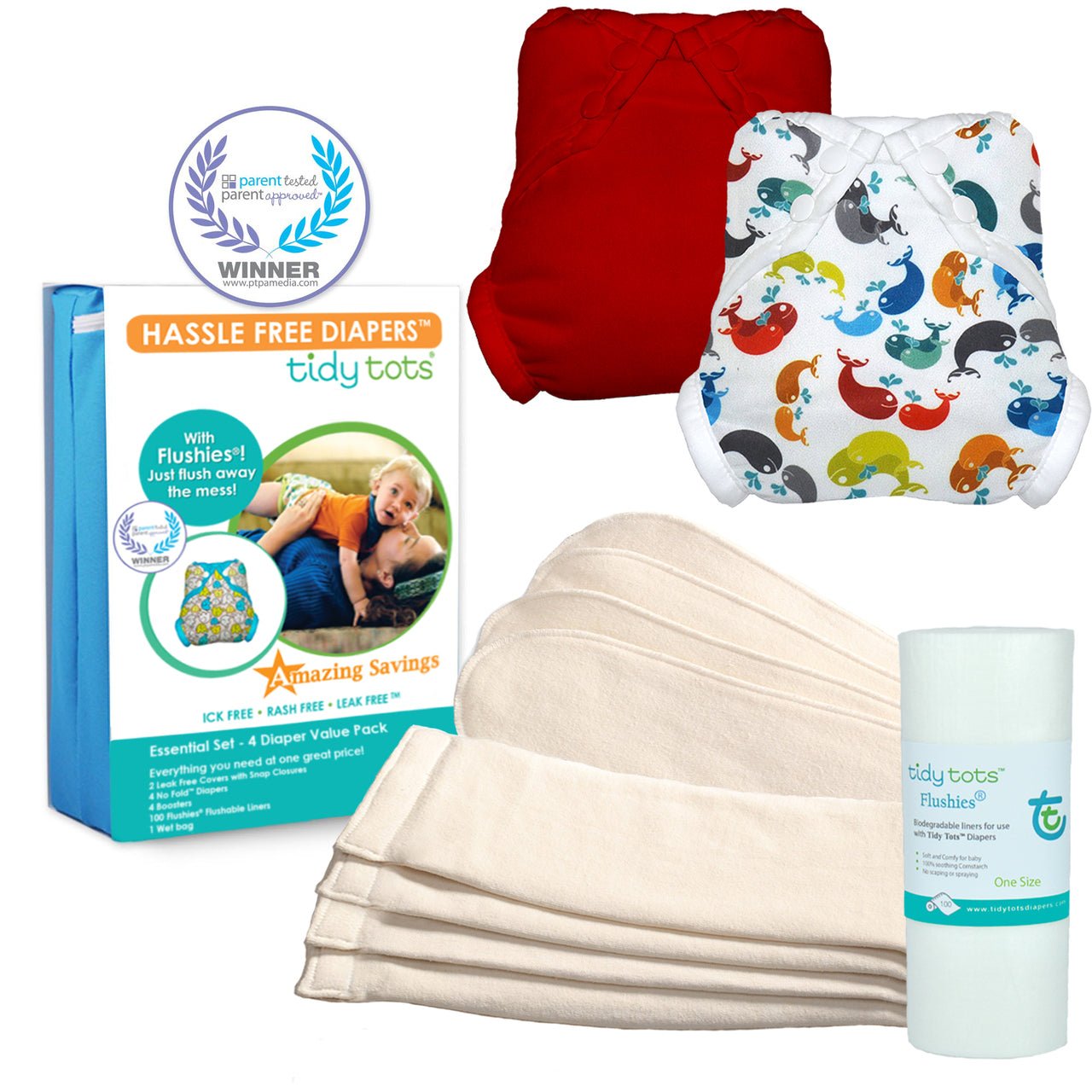 Tidy Tots Essential Set, Stay-Dry, Diaper Set, -- ANB Baby