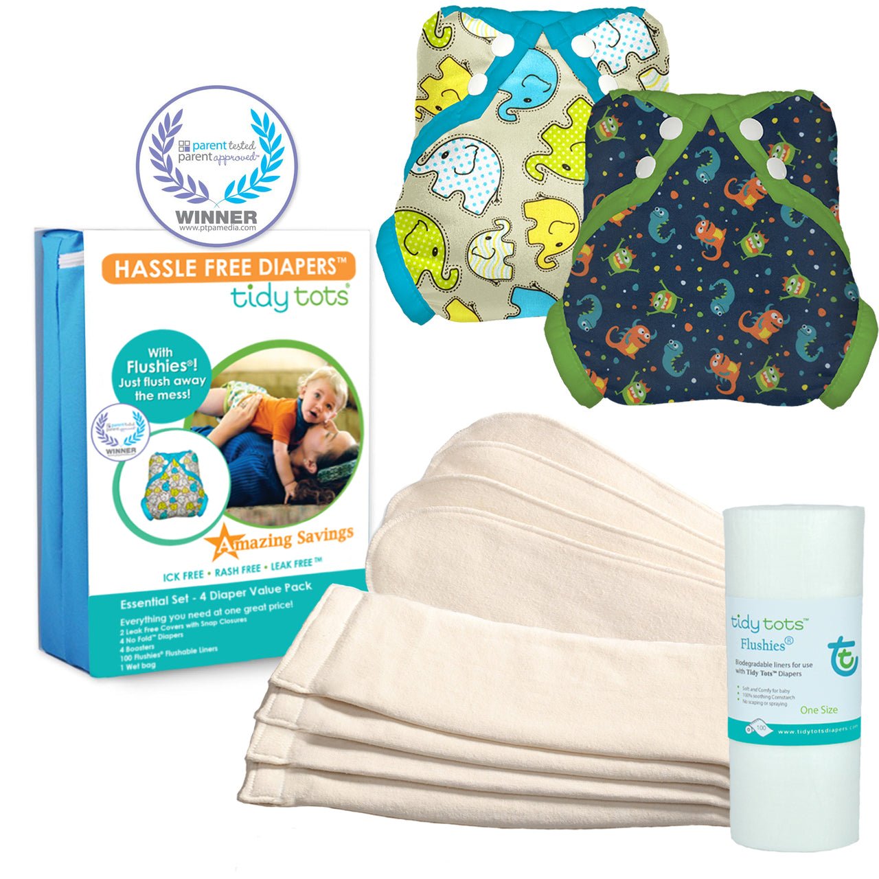 Tidy Tots Essential Set, Stay-Dry, Diaper Set, -- ANB Baby