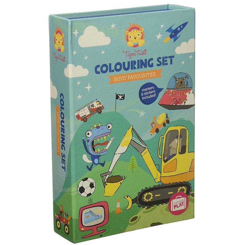 Tiger Tribe Colouring Set Boys Favorites Arts and Crafts Kit, -- ANB Baby