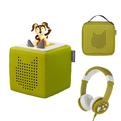 Tonies Toniebox Playtime Puppy Starter Set with Foldable Headphones and Carrying Case, -- ANB Baby