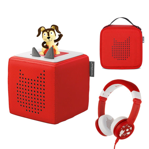 Tonies Toniebox Playtime Puppy Starter Set with Foldable Headphones and Carrying Case, -- ANB Baby