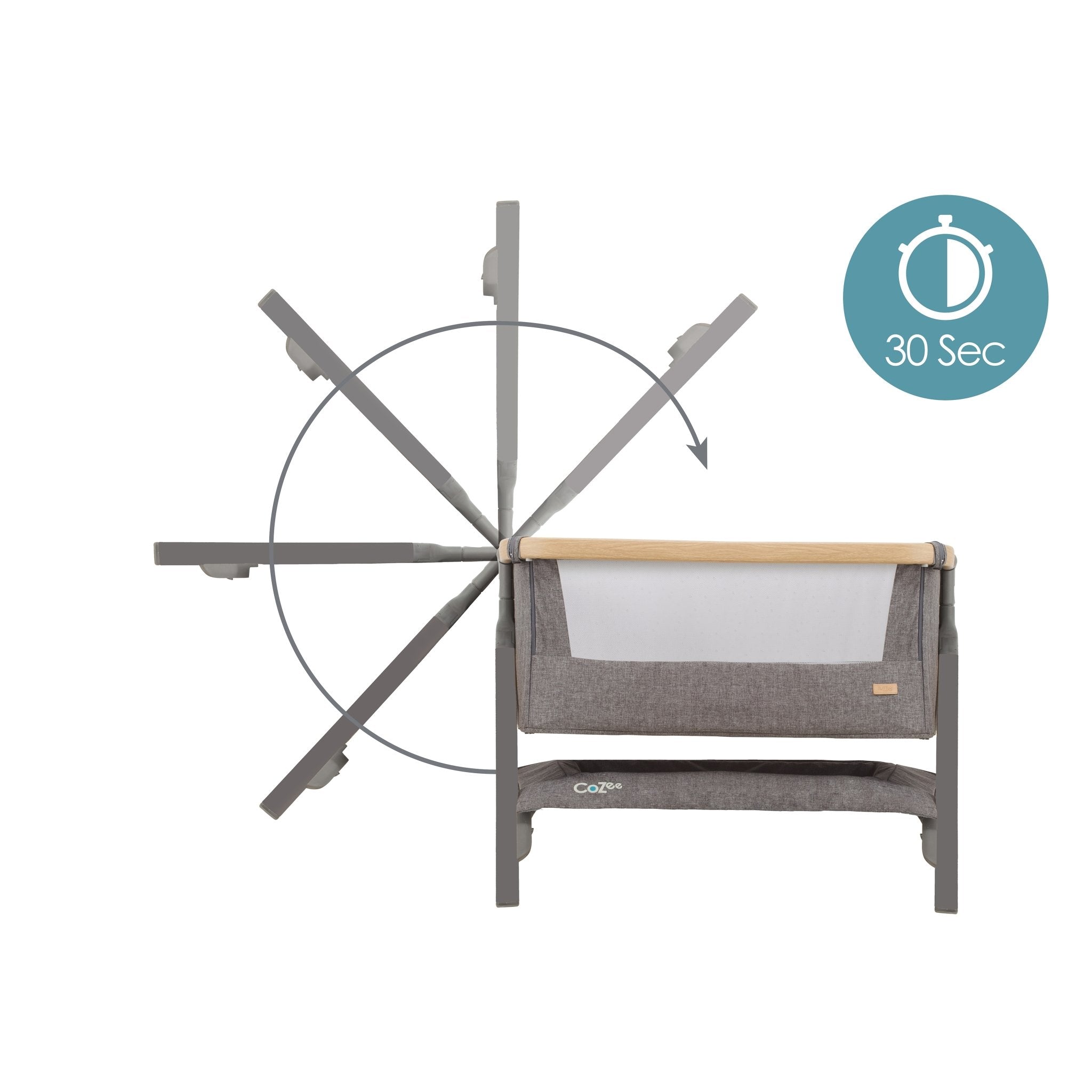 Tutti Bambini CoZee Bedside Crib, -- ANB Baby