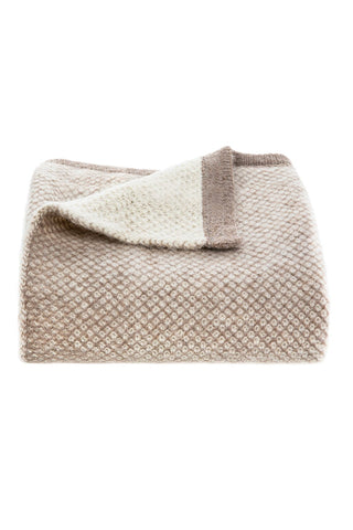 Tuwi Inti Knitted Baby Blanket, Taupe / Cream, -- ANB Baby